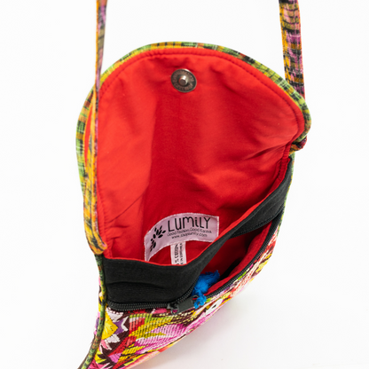 Messenger Up-cycled Huipil Crossbody One-of-a-Kind Bag - Guatemala