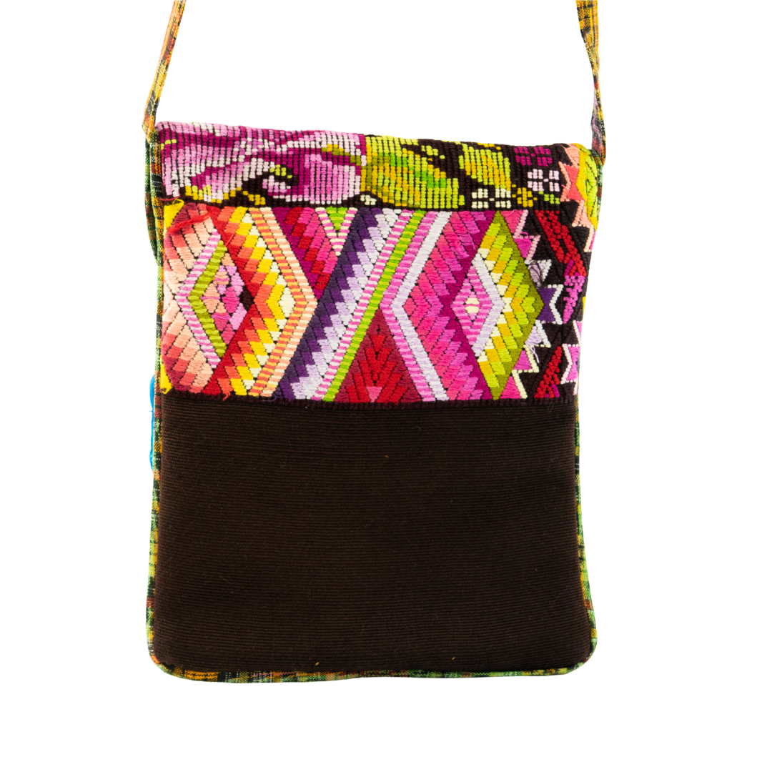 Messenger Up-cycled Huipil Crossbody One-of-a-Kind Bag - Guatemala