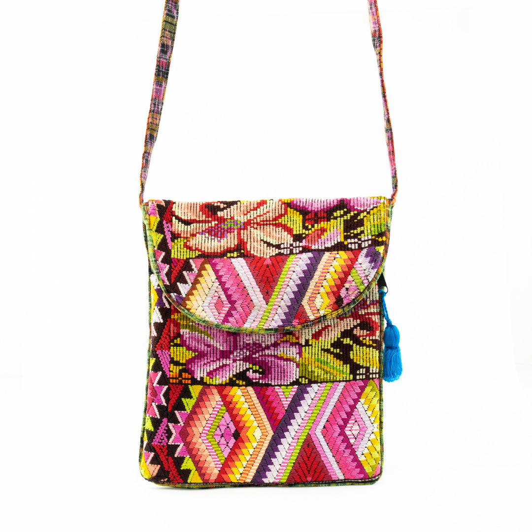 Messenger Up-cycled Huipil Crossbody One-of-a-Kind Bag - Guatemala