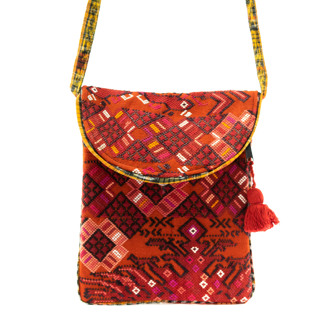 Messenger Up-cycled Huipil Crossbody One-of-a-Kind Bag - Guatemala