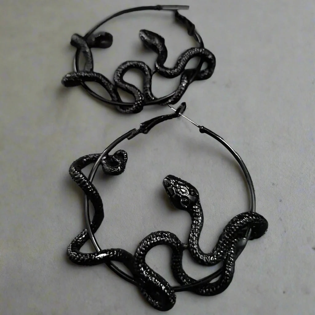 Snake Hoop Earrings
