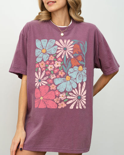 Groovy Blossoms - Comfort Colors Tshirt