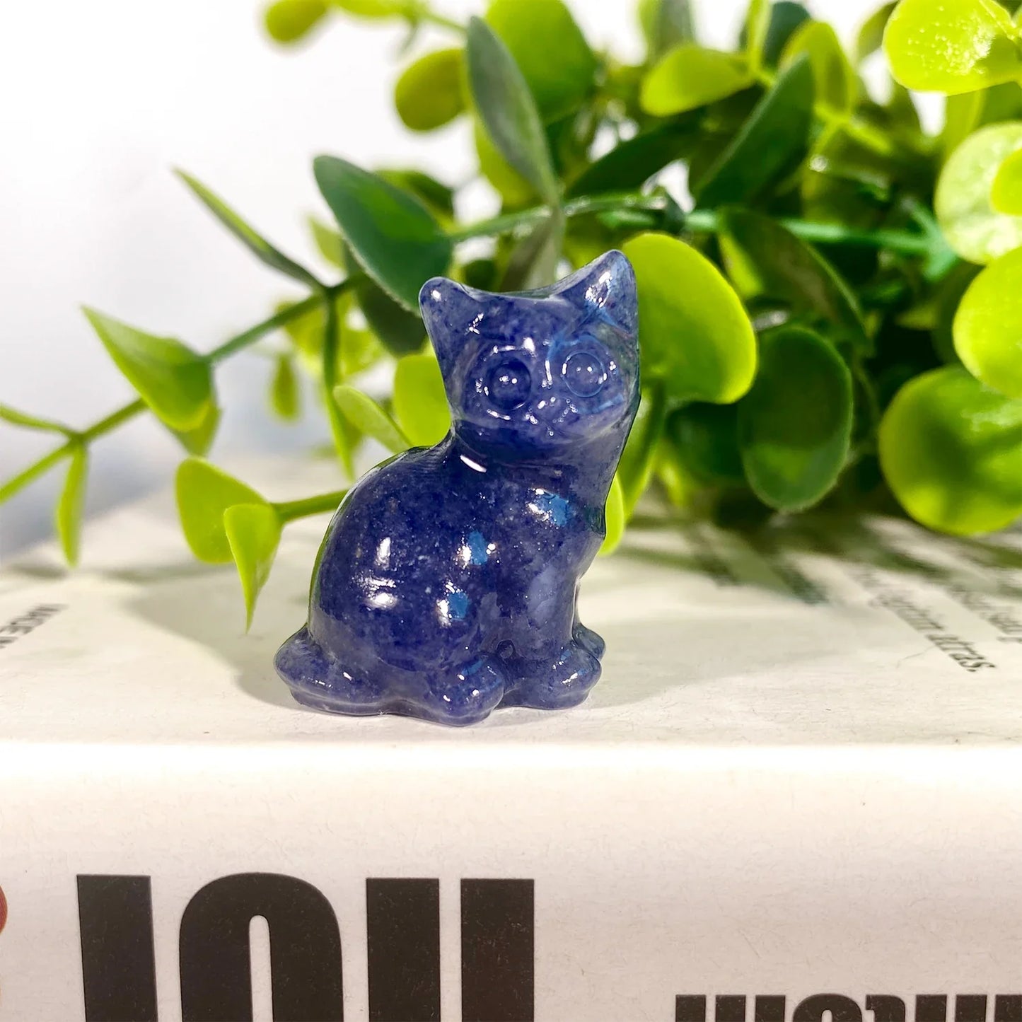Crystal Cat Statue