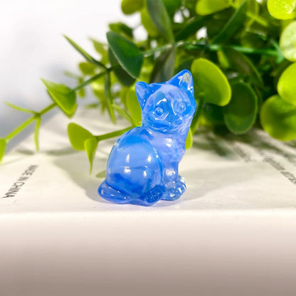 Crystal Cat Statue