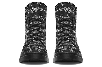 Vegan Ankle Boots - Hearse & Halloween