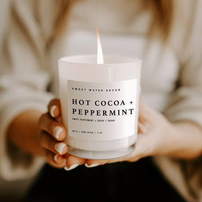 "Hot Cocoa & Peppermint" 15oz Candle