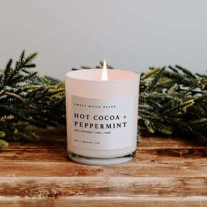 "Hot Cocoa & Peppermint" 15oz Candle