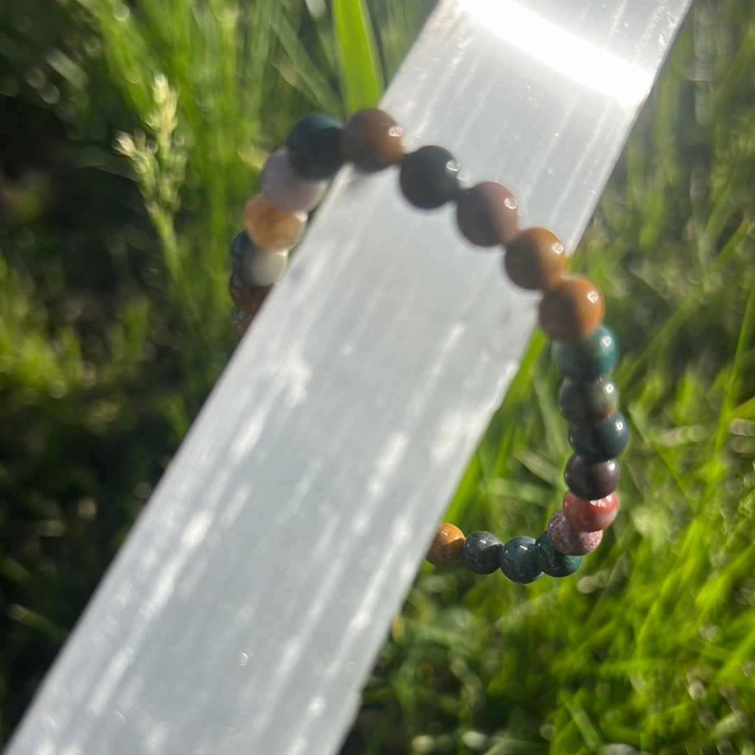 Ocean Jasper Stone Bracelet - aids with stress