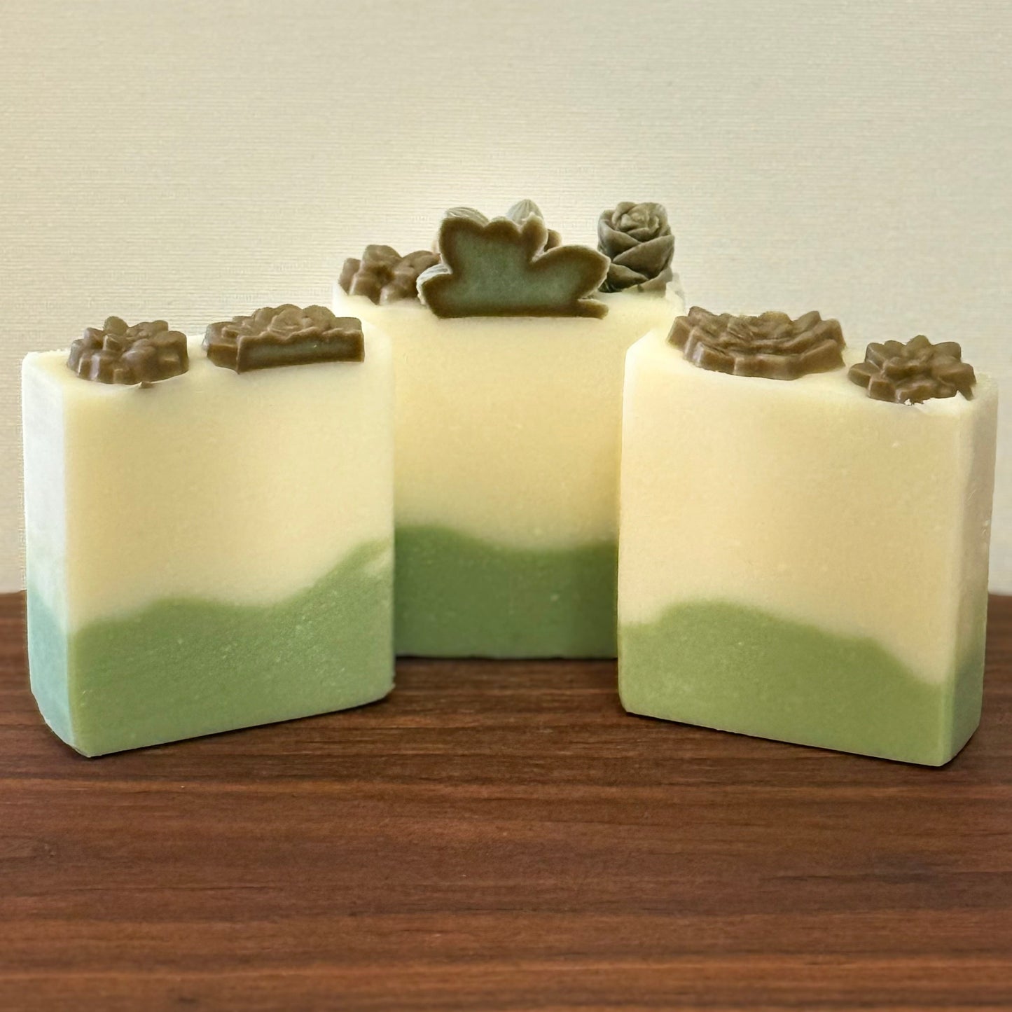 Succulent Soap Bar –  Garden Mint -- Handmade Soap