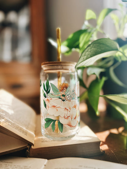 Peony Fey Glass, handmade