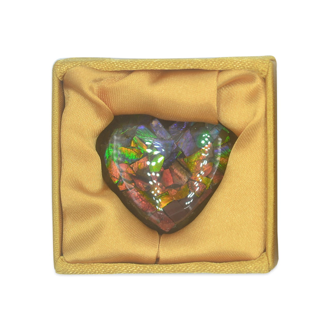Starborn Ammolite Heart, Display Stone- 1.25 inches
