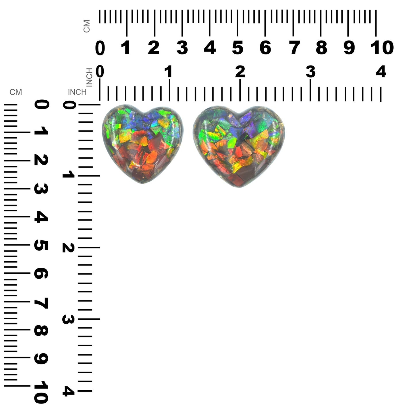 Starborn Ammolite Heart, Display Stone- 1.25 inches