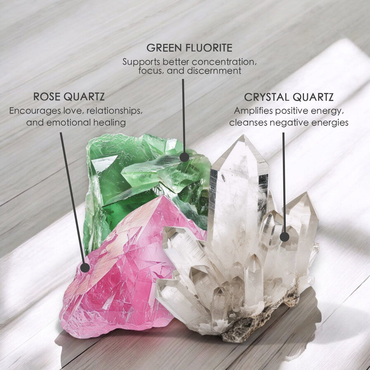 Moonlight Garden Crystal Candle with Fluorite, Rose, & Quartz | Coconut-Soy Wax Candle, 9oz