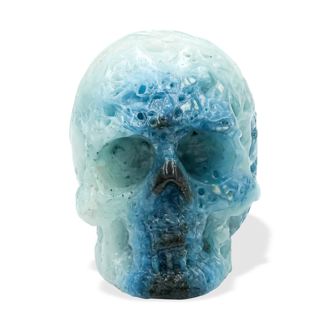 Starborn Blue Ice Glacierite Hand-Carved Skull 25-30 mm