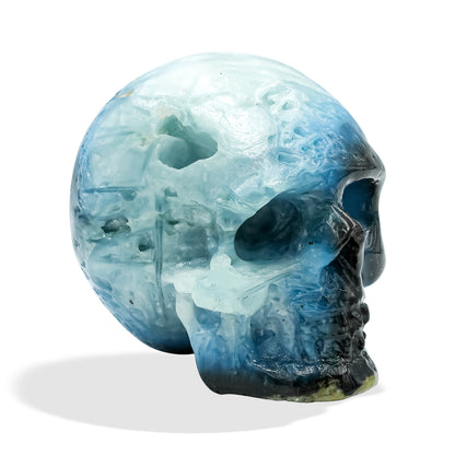 Starborn Blue Ice Glacierite Hand-Carved Skull 25-30 mm