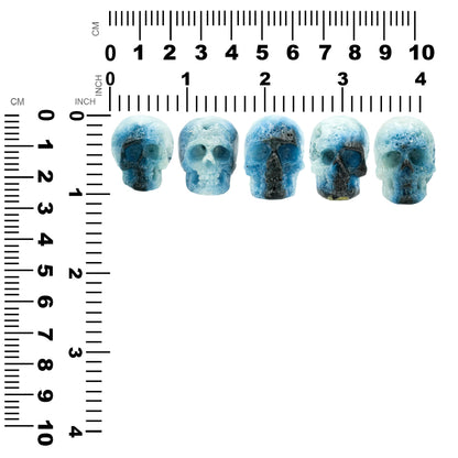Starborn Blue Ice Glacierite Hand-Carved Skull 25-30 mm