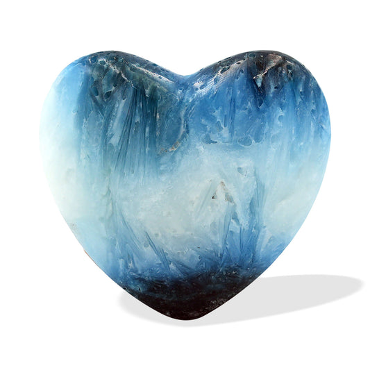 Starborn Blue Ice Glacierite Heart Shaped Stone - 1 Piece