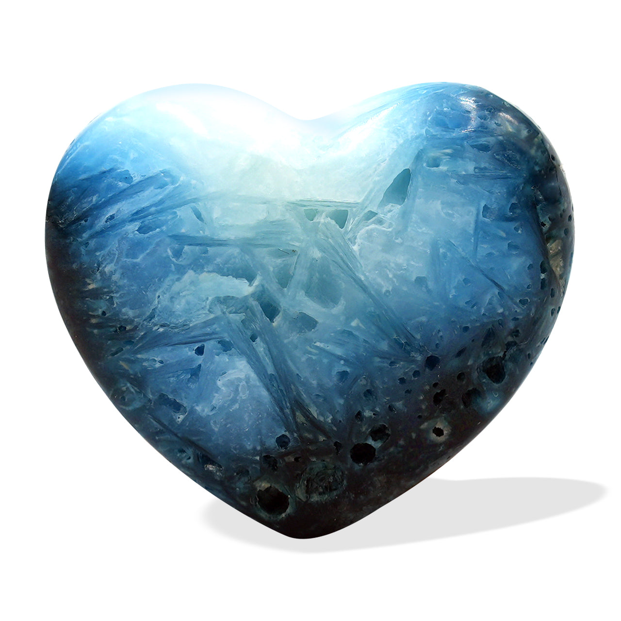 Starborn Blue Ice Glacierite Heart Shaped Stone - 1 Piece