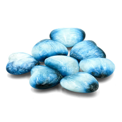 Starborn Blue Ice Glacierite Heart Shaped Stone - 1 Piece