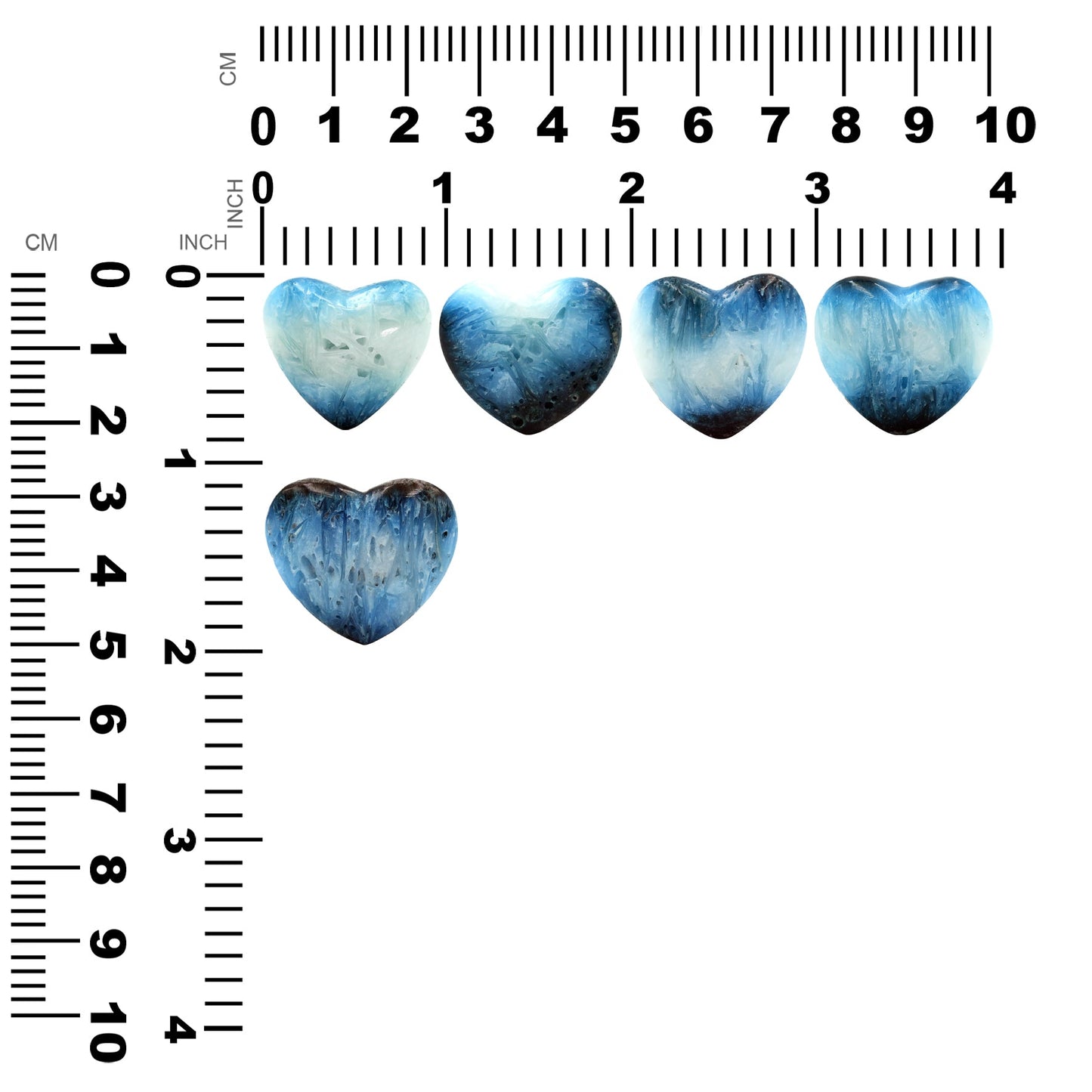 Starborn Blue Ice Glacierite Heart Shaped Stone - 1 Piece