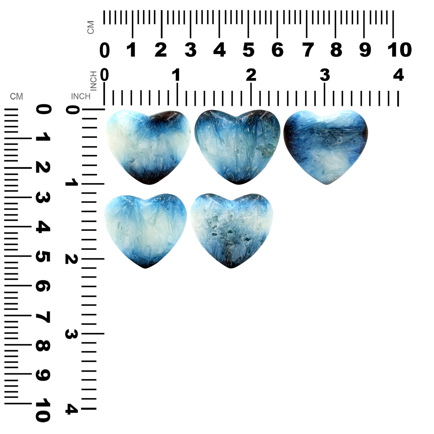 Starborn Blue Ice Glacierite Heart Shaped Stone - 1 Piece