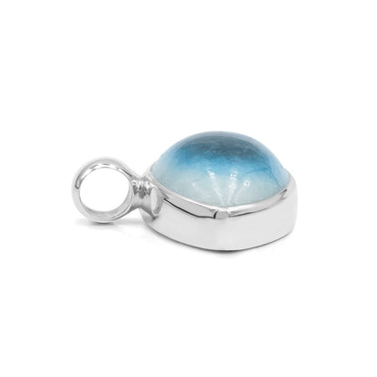 Starborn Blue Ice Glacierite Eye Shaped Pendant in Sterling Silver
