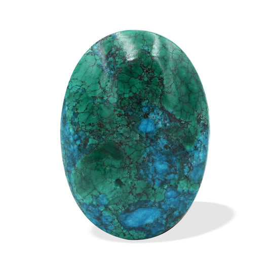 Starborn Natural Chile Chrysocolla Oval Cabochon 27mm - 1 piece