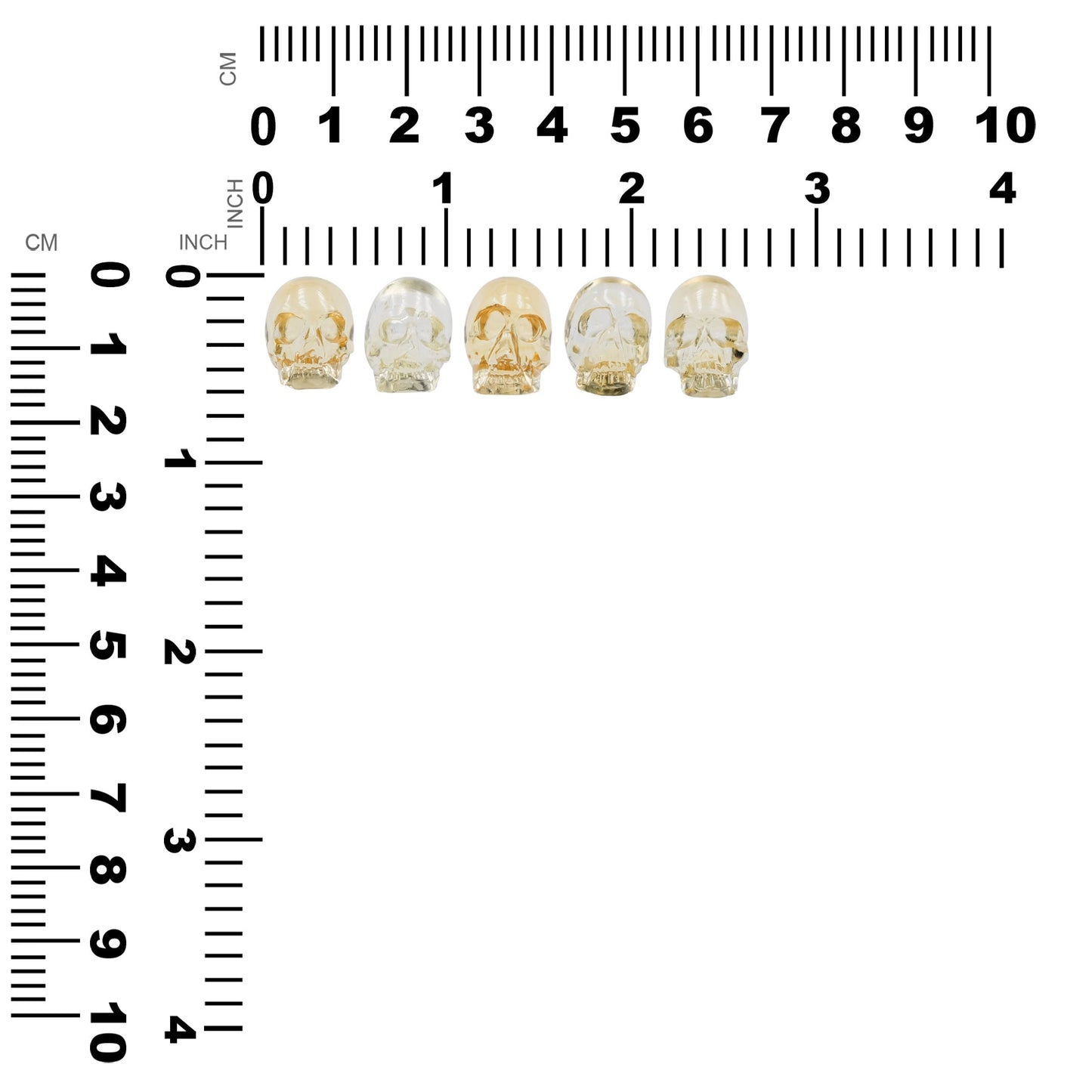 Starborn Citrine Mini Skull Carving - 1 Piece