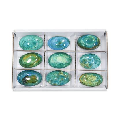 Starborn Peruvian Blue Opal Palm Stones 300 grams - 9 Pieces