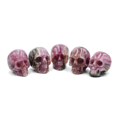 Hand Carved Pink Cobalto Calcite Skull Carving - 1 piece