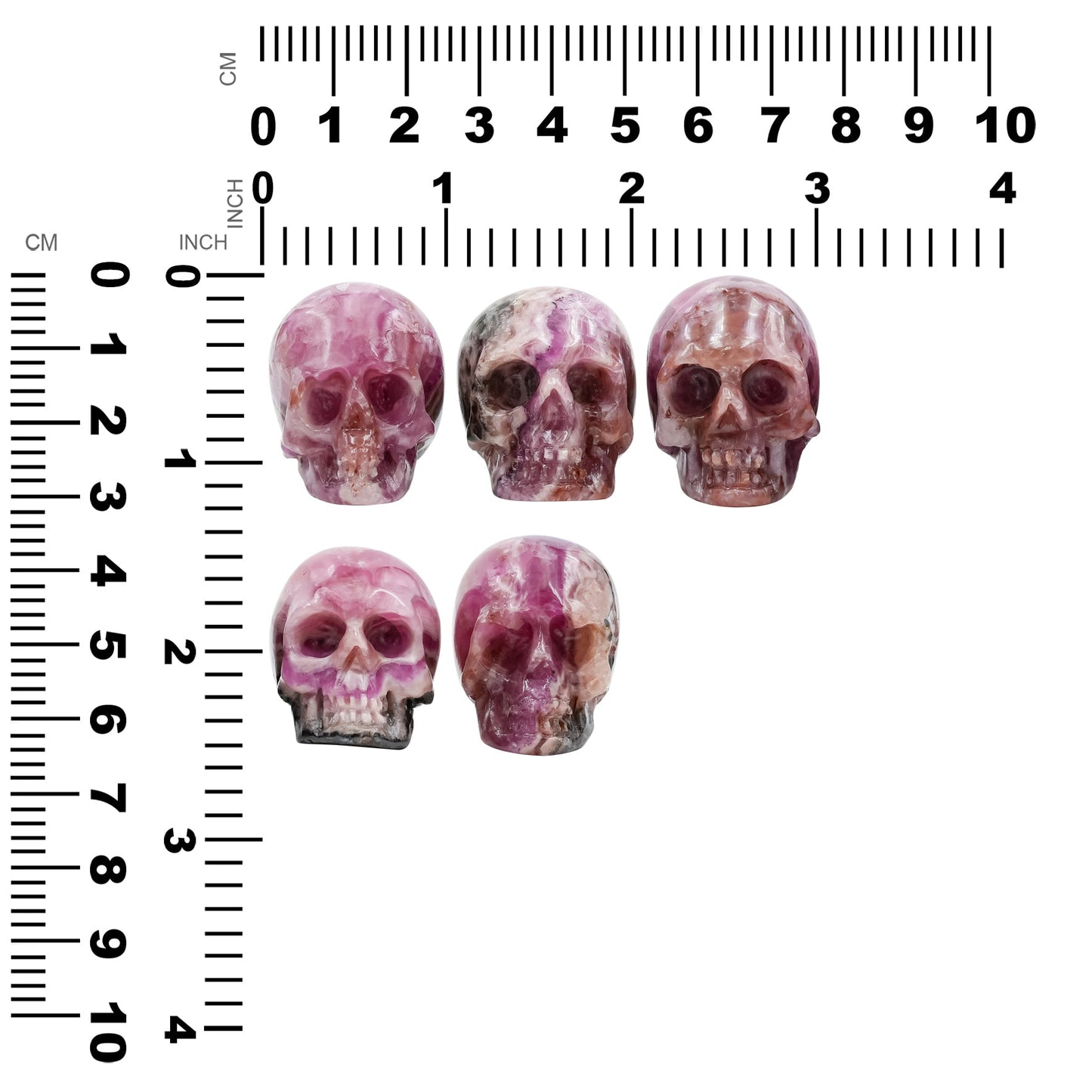 Hand Carved Pink Cobalto Calcite Skull Carving - 1 piece