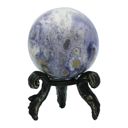 Purple Opal Sphere with Brass Decorative Display