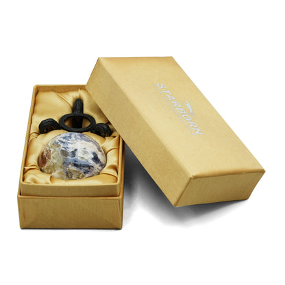 Purple Opal Sphere with Brass Decorative Display