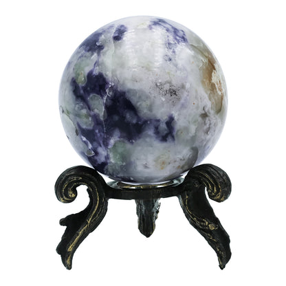Purple Opal Sphere with Brass Decorative Display