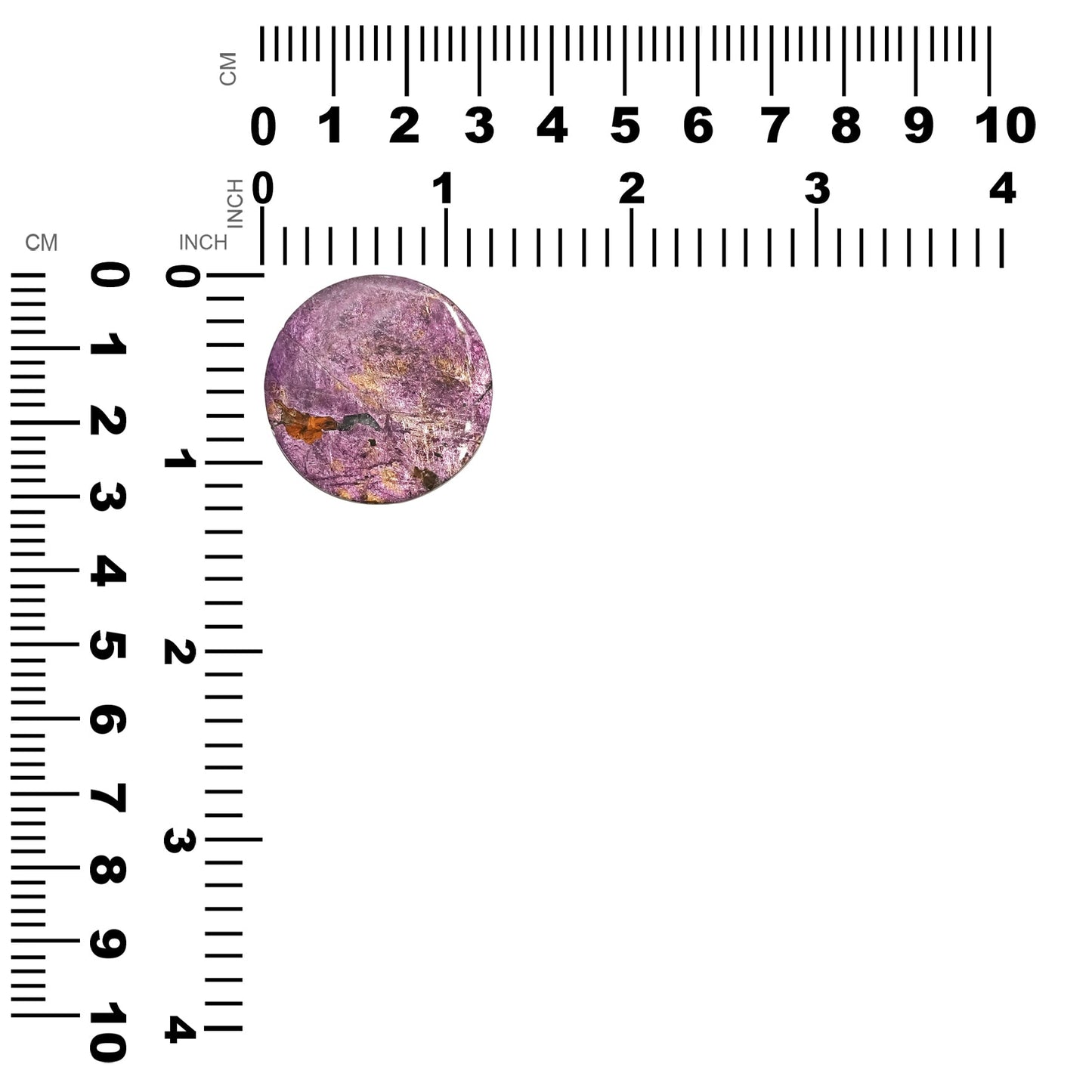 Starborn Purpurite One-of-a-Kind Round Cabochon (32mm) - 1 Piece