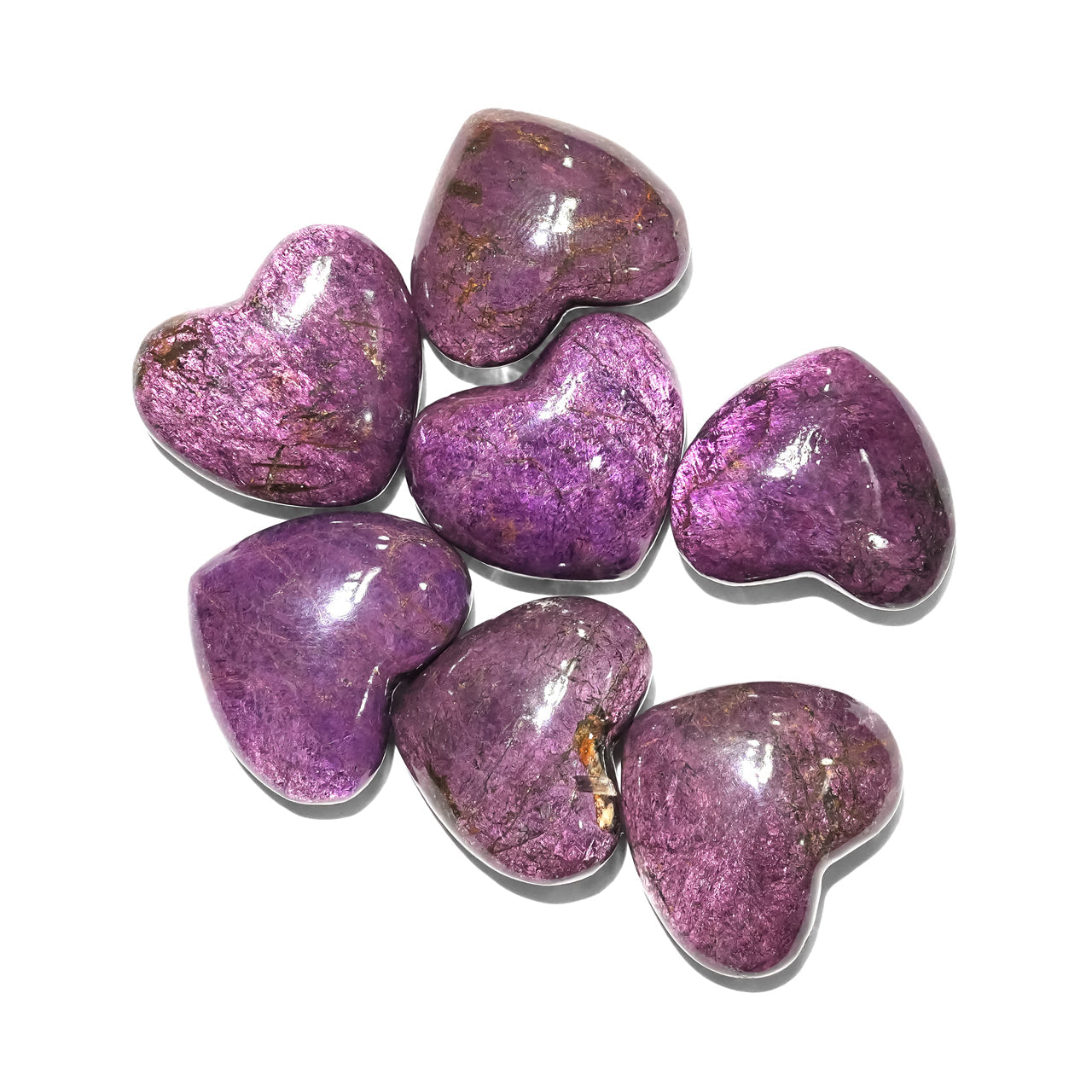 Starborn Hand Carved Purpurite Heart (18-20mm) - 1 Piece