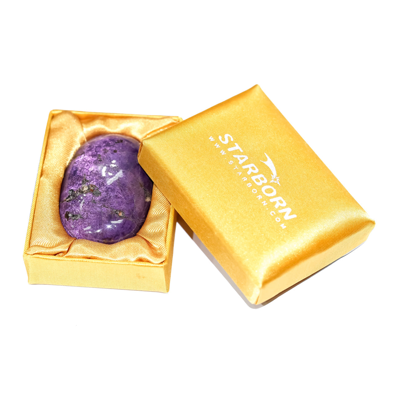 Starborn Polished Purpurite Palm Stone (90-115 grams)