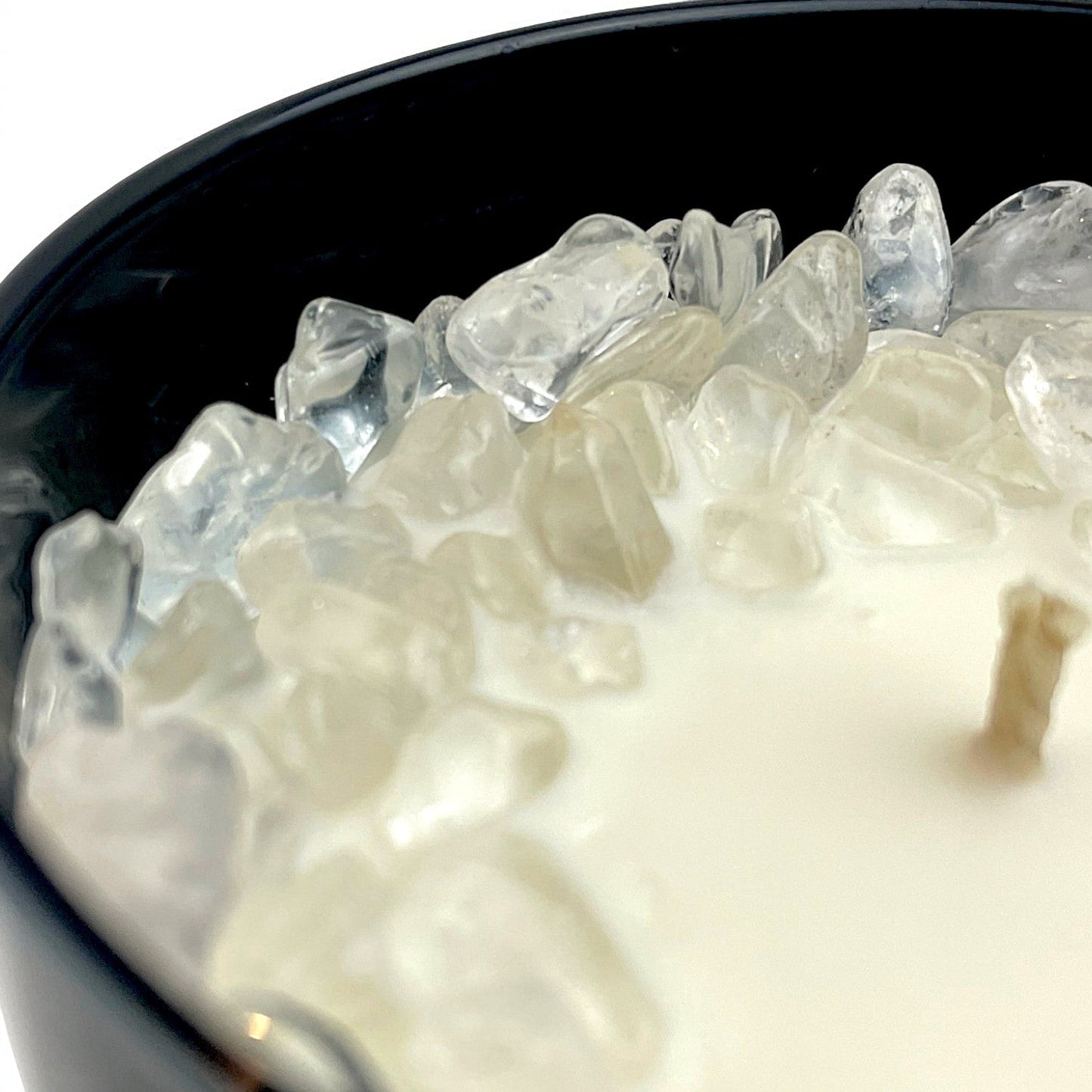 Crown Chakra Crystal Candle with Crystal Quartz | Coconut-Soy Wax Candle, 9oz