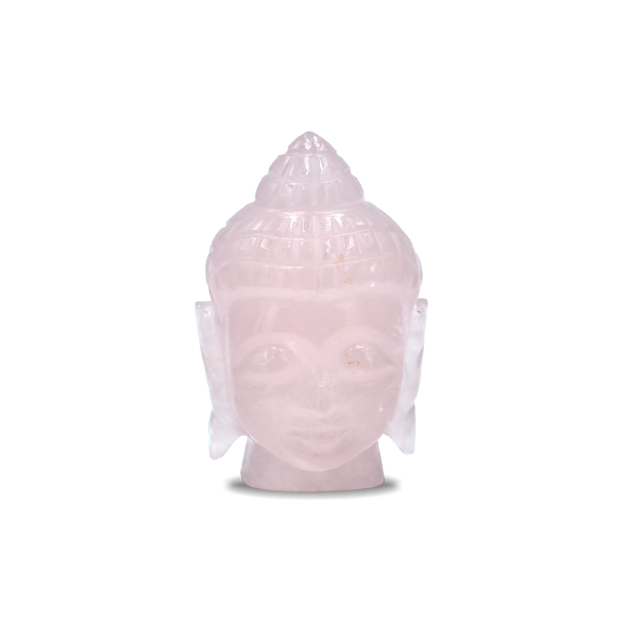 XL Hand Carved Rose Quartz Buddha Head - 1 Piece