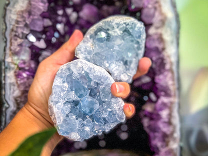 CELESTITE Clusters 450-800 Grams