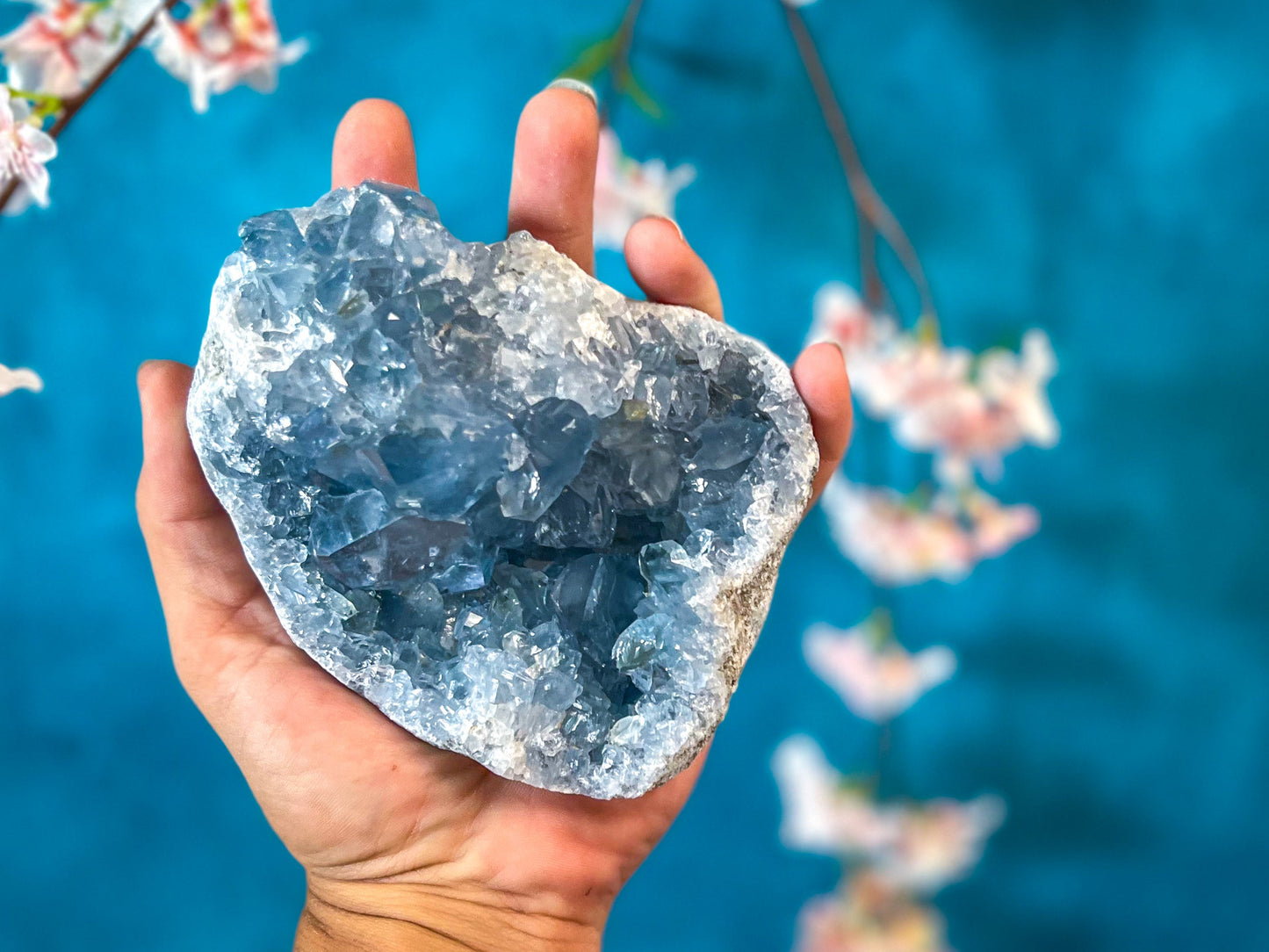 CELESTITE Clusters 450-800 Grams