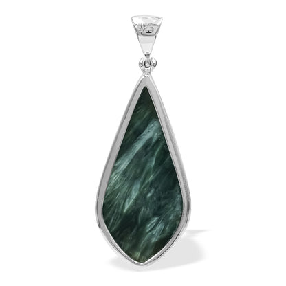 Starborn Freeform Seraphinite Pendant in Sterling Silver