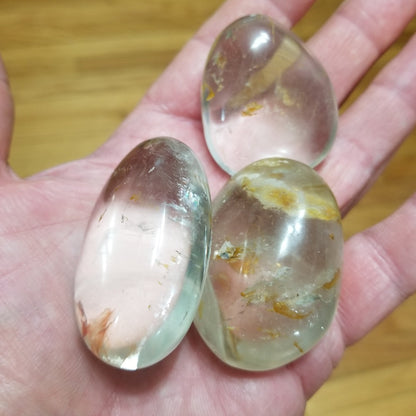Clear Quartz Palm Stone - Madagascar Master Healer Crystal for Amplifying Energy