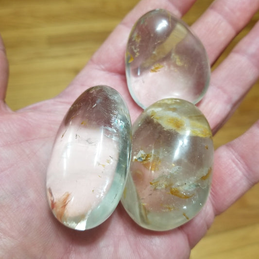 Clear Quartz Palm Stone - Madagascar Master Healer Crystal for Amplifying Energy