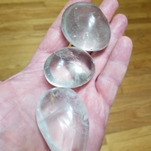 Clear Quartz Palm Stone - Madagascar Master Healer Crystal for Amplifying Energy