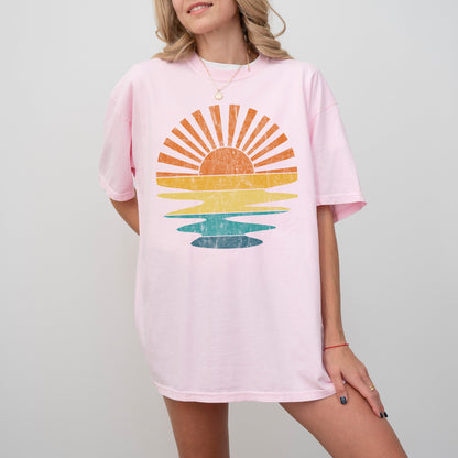 Colorful Sunset, Summer Vibes - Comfort Colors TShirt