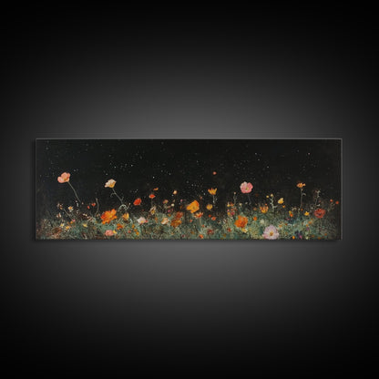 Dark & Moody Wild Flowers Canvas Print