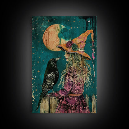 Witch and Crow  - Wall Art