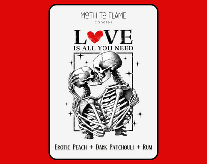 All You Need Is Love - 7oz - Peach, Patchouli, Dark Rum