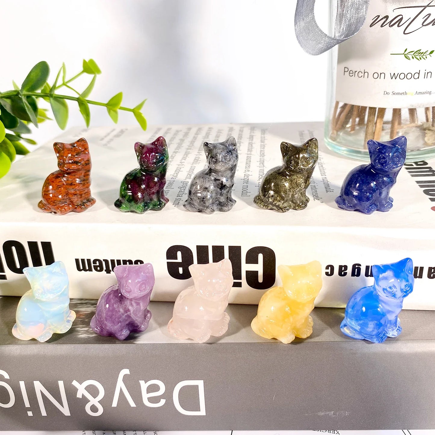 Crystal Cat Statue